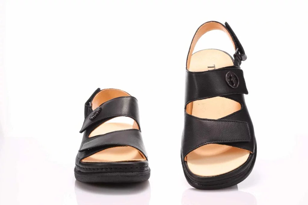 Naisten tukevapohjainen Think! Cambio sandaali kahdella tarralla - leveä kärki