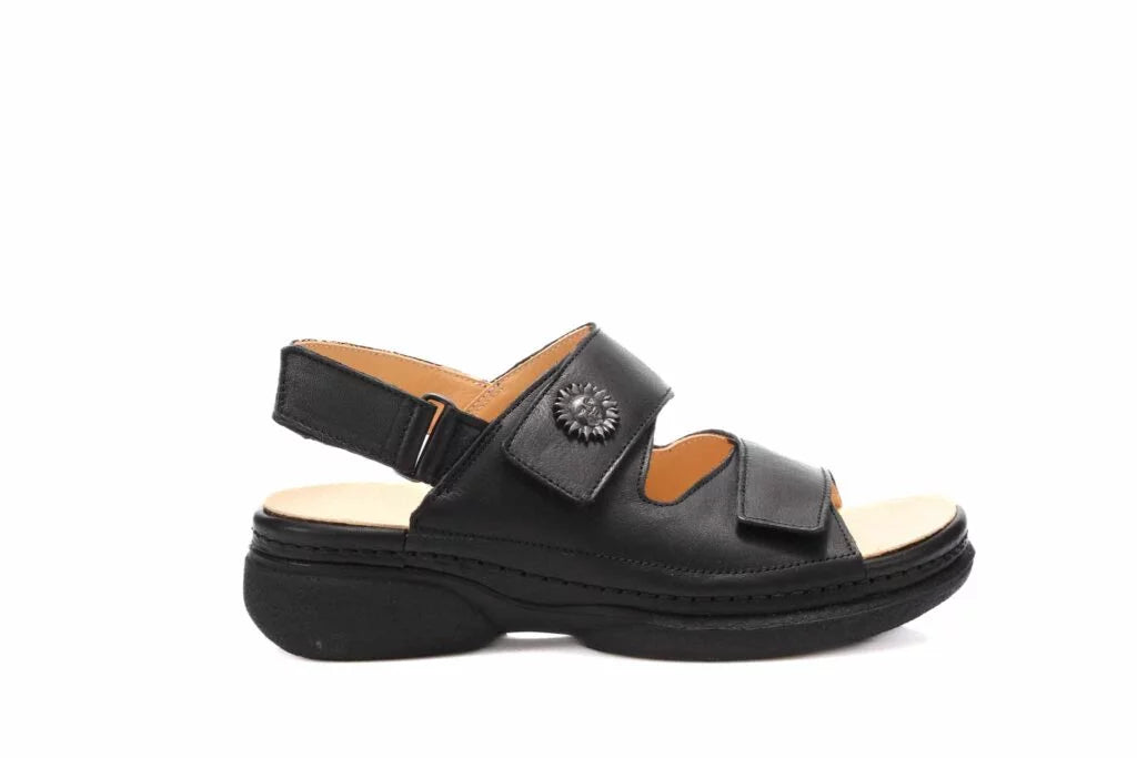 Naisten tukevapohjainen Think! Cambio sandaali kahdella tarralla - leveä kärki