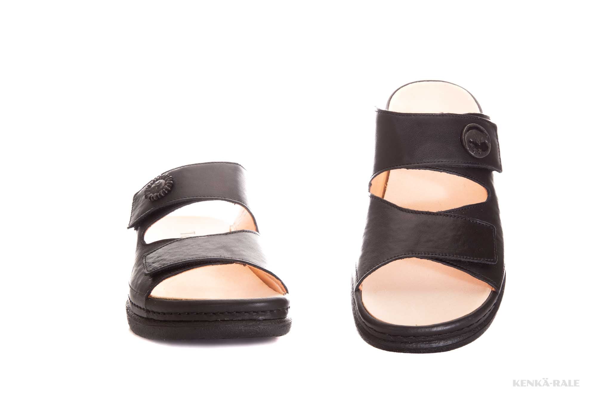 Naisten tukevapohjainen ja helposti puettava Think! Cambio nahkasandaali - leveä kärki