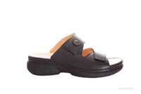 Naisten tukevapohjainen ja helposti puettava Think! Cambio nahkasandaali - leveä kärki