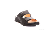 Naisten tukevapohjainen ja helposti puettava Think! Cambio nahkasandaali - leveä kärki