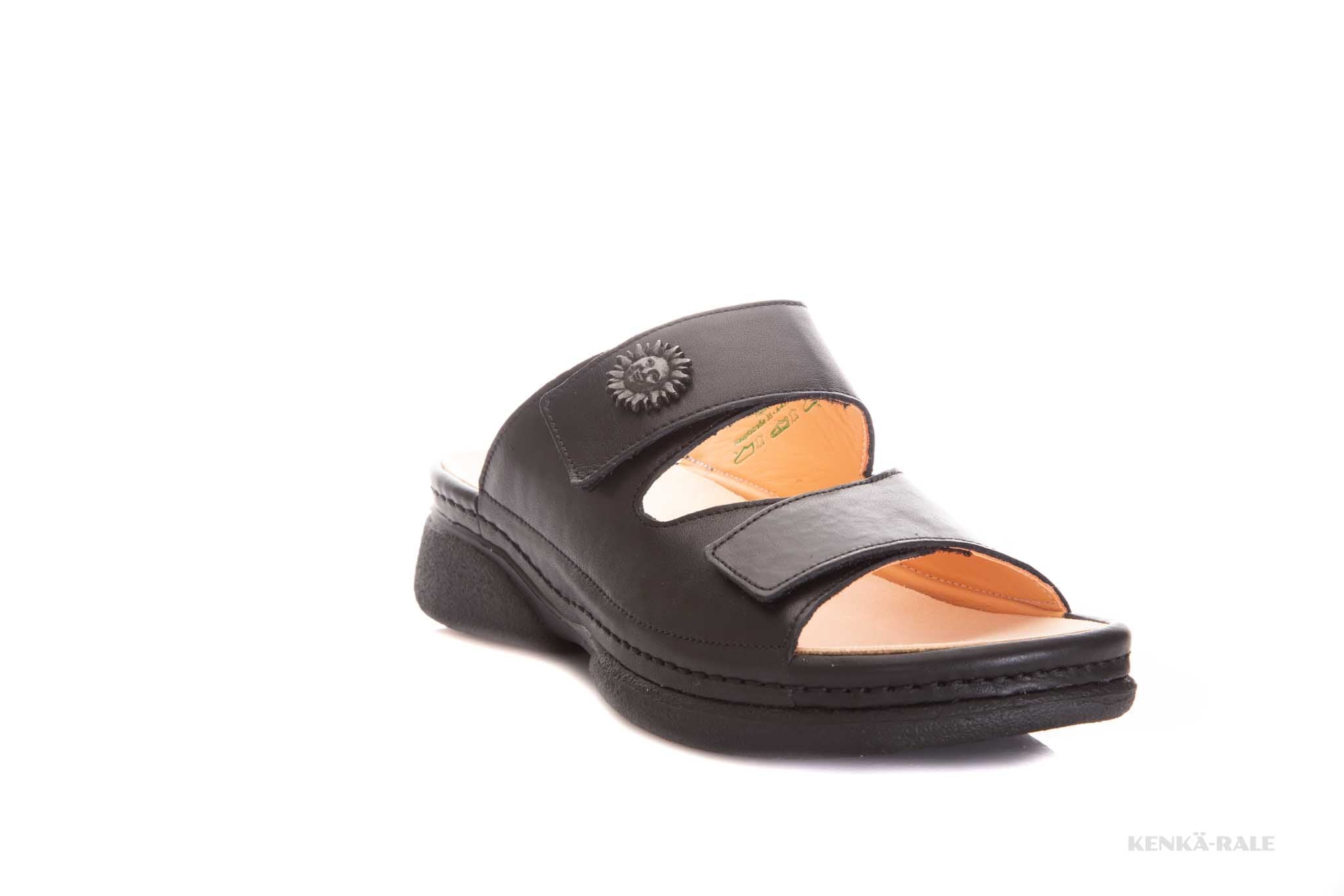 Naisten tukevapohjainen ja helposti puettava Think! Cambio nahkasandaali - leveä kärki