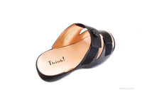 Naisten tukevapohjainen ja helposti puettava Think! Cambio nahkasandaali - leveä kärki