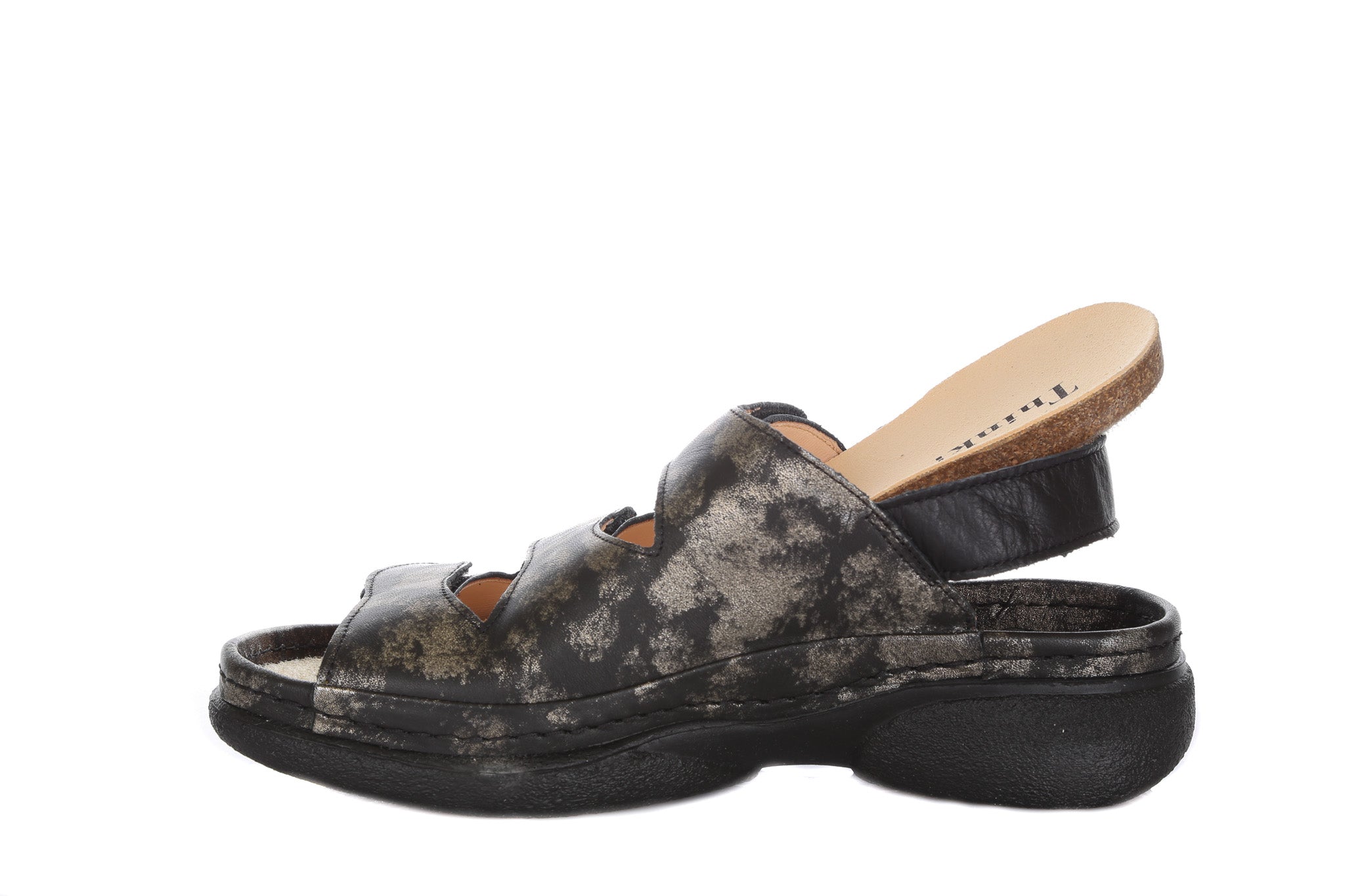 Naisten tukevapohjainen Think! Cambio sandaali kolmella tarralla - leveä kärki