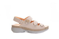 Naisten tukevapohjainen Think! Cambio sandaali kolmella tarralla - leveä kärki