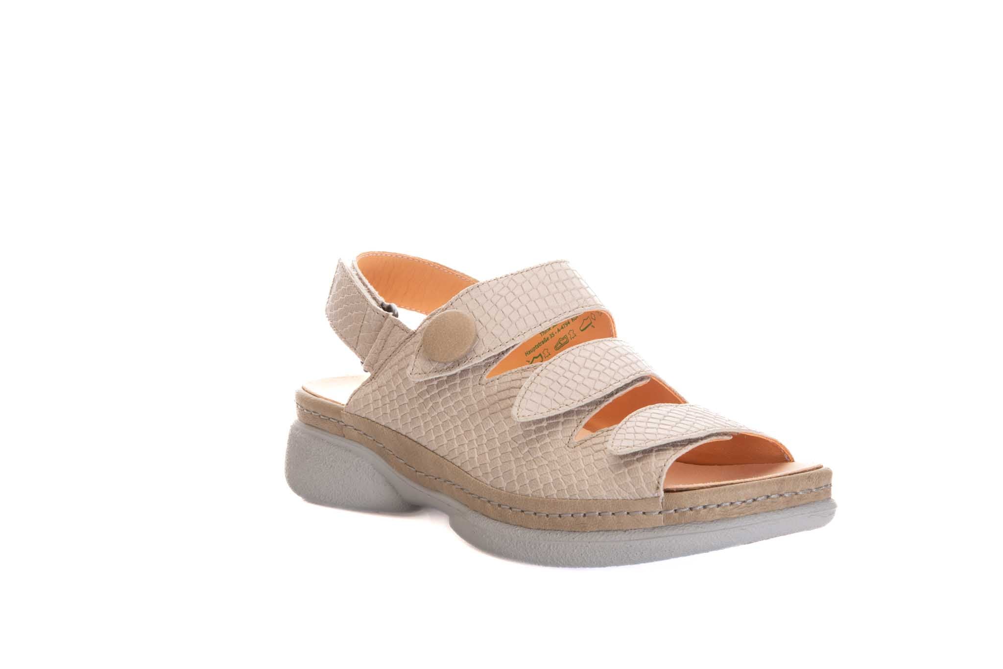Naisten tukevapohjainen Think! Cambio sandaali kolmella tarralla - leveä kärki