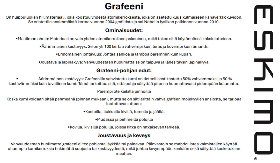 Eskimo miesten nilkkuri - erittäin pitävällä Grafeeni-pohjalla