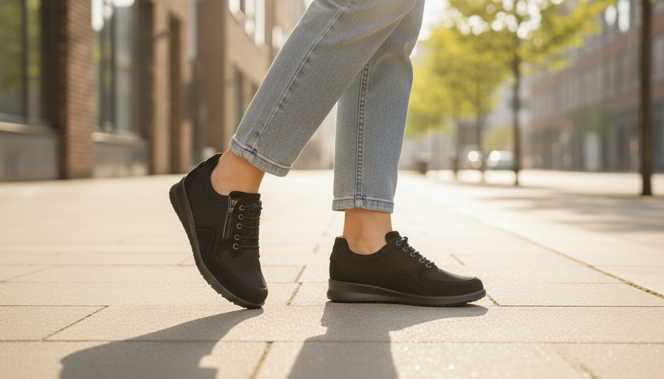 Naisten tilava New Feet kävelykenkä - sopii vasaravarpaille