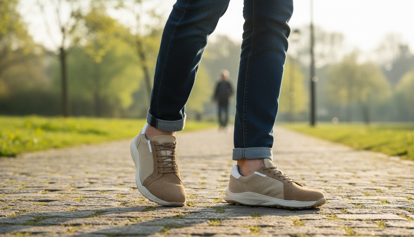 Miesten leveä New feet kävelykenkä - varpailta leveät